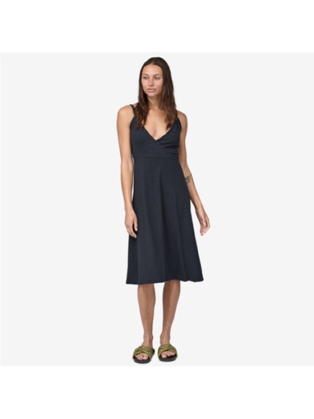 NWT Patagonia Women's Medium Blue V-Neck Midi Dress